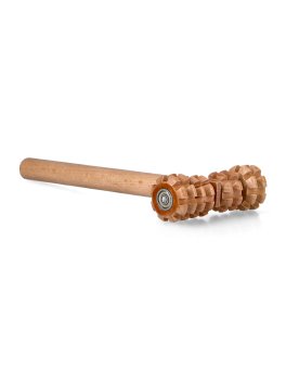 Massaggiatore in Legno Padma - Rullo Dentato T con Manico - 1