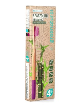 Spazzolini in Bamboo Setole Medie/Morbide (Set da 4) - 1