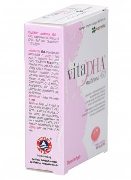 VitaDHA Materna 450 - Integratore di Omega-3 DHA Plus e Quatrefolic® in Perle - 3