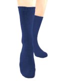 Calzini Lisci in Lana Merinos "Wooly" - Blu