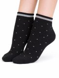 Fantasmino Donna in Cotone Bio "Fantasia a Pois con Lurex" - Nero