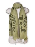 Foulard Cotone e Seta con Stampa Foresta