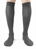 Gambaletto Uomo in Tencel™ Lyocell a Coste con Polso Alto - Antracite