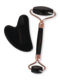 Set Gua Sha e Roller - Ossidiana